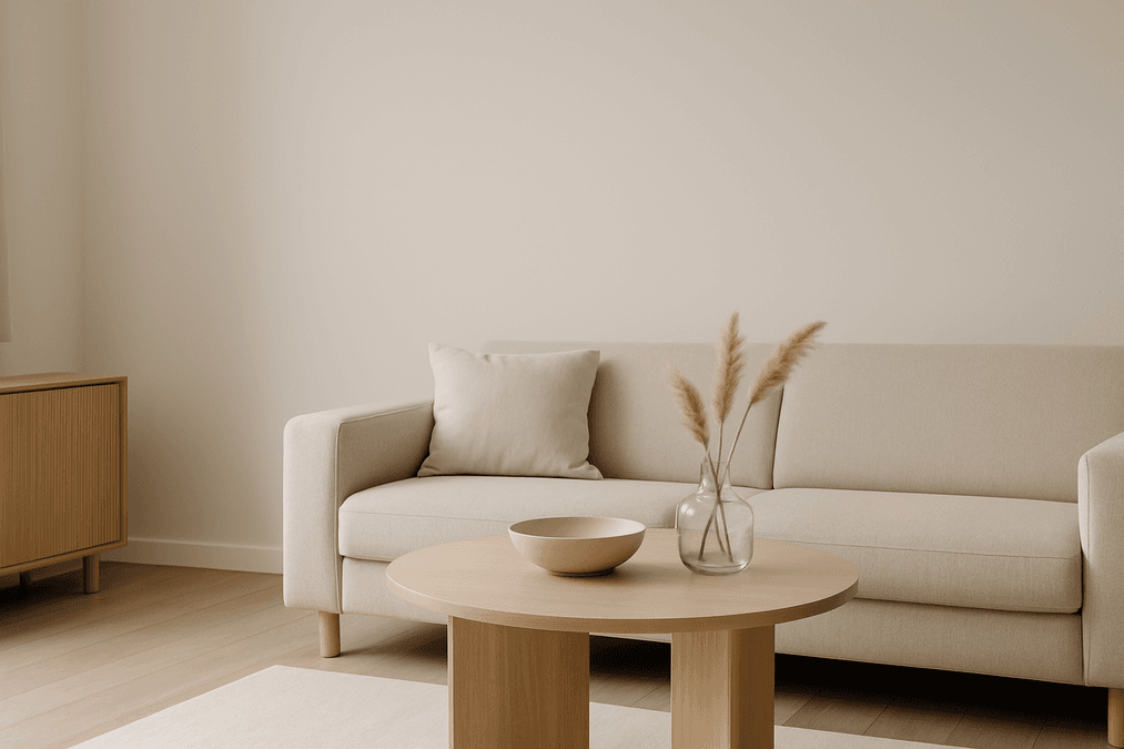 Minimalistisches Wohnzimmer einrichten – Dein Guide zu Klarheit & Ruhe